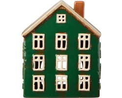 Ib Laursen - Keramieken Huisje - Groen - Waxinelichthouder