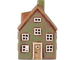 Ib Laursen - Keramieken huisje - waxinelichthouder - groen