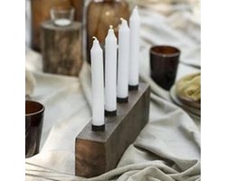 IB Laursen Unika kaarsenhouder hout voor 4 dinerkaarsen