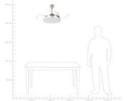 IBAR - Plafondventilator - Zilver - Metaal