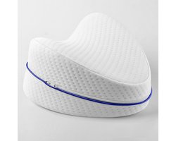 IBBO® - Kniekussen voor in bed - Beenkussen Orthopedisch - Ergonomisch & Orthopedisch Kniekussen - Zwangerschapskussen - Zijslaap Kussen - Schootkussen - Knie Kussen tussen Benen - Rugpijn & Kniepijn - Traagschuim - Beter Slapen