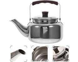 IBBO® - Luxe RVS Kettle Theepot - 1.5 liter - ketel Camping - Theepot - Waterkoker - Zilver