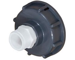 IBC Adapter - S60x6 tot 1 inch Mannelijke IBC Tank Adapter Connector - Vervanging Klepmontage voor IBC Tuin Water Containers - Tuinaccessoires