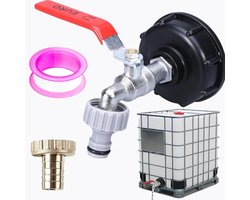 IBC Tank Accessoireset – Kraan & Koppelingen voor 1000 Liter Watertank (IBC)