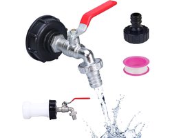 IBC Tankaccessoires - 1000 liter waterreservoir - afvoerkraan en adapter