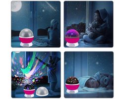 iBello Sterrenhemel Projector - NachtLamp Kinderkamer - Roterende Sterrenprojector - Led - Blauw