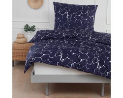Ibenzoa® Beddengoedset met Marmer Design in Paarse Tint voor Luxe Slaapkamer