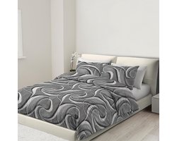 Ibenzoa® Beddengoedset met rits en hoekbanden, 200x200 cm, inclusief kussenslopen, 100% microvezel