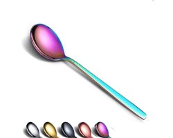 Ibenzoa® Betoverende Regenboog Eetlepel Set van 6, Perfect Voor Elke Tafelindeling