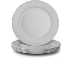 Ibenzoa® Borden Set van 6 Stuks, Grote Platte Herbruikbare Eetborden, Onbreekbaar en BPA-vrij Kunststof