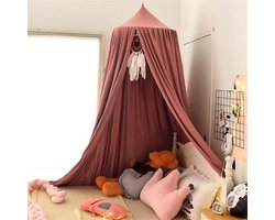 Ibenzoa® Charmante Kinder Hemelbed Luifel met Klamboe en Decoratieve Details voor Slaap- en Speelplezier
