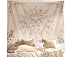 Ibenzoa® Decoratieve wandtapijt met bloemenmotief voor stijlvolle boho inrichting