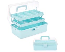 Ibenzoa® Drie-laags multifunctionele opbergdoos met verstelbare vakken en deksel