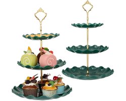 Ibenzoa® Drie-laagse Taartstandaarden Set voor Feestelijke Presentaties en Tafeldecoratie