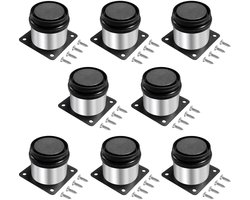 Ibenzoa® Driehoekige Verstelbare Metaal Meubelpoten - 3 Stuks, 5cm, Roestvrij Staal, Instelbare Hoogte