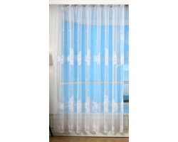 Ibenzoa® Elegant Jacquard Gordijn met Bloemenpatroon en Plooiband voor Sfeervolle Interieurs