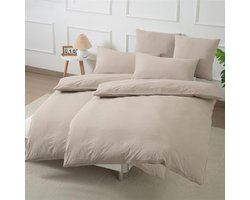 Ibenzoa® Elegante en Zachte Beddengoedset van Katoen met Ritssluiting en Kussenslopen