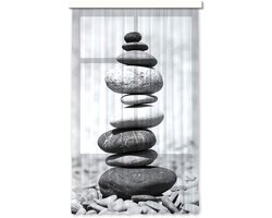 Ibenzoa® Elegante gordijnen met stenen motief voor een stijlvolle woonomgeving