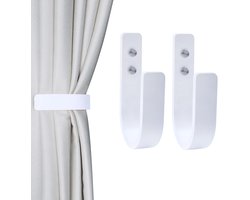 Ibenzoa® Elegante Houten Gordijnhouders Set van Twee met U-vormig Design voor Diverse Stijlen