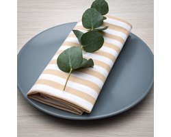 Ibenzoa® Elegante Stoffen Servetten Set van 8 in Scandinavische Landhuisstijl voor Elke Tafelsetting