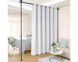 Ibenzoa® Flexibele Verstelbare Ruimteverdeler en Gordijnroede voor Woonkamer, Slaapkamer of Kantoor