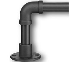 Ibenzoa® Gordijnroede in Verstelbare Industriële Stijl voor Stijlvolle Raambekleding in Huis