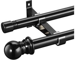 Ibenzoa® Gordijnroede Set Met Uittrekbare Dubbele Stang Voor Zware Gordijnen In Woonkamer En Slaapkamer