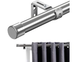 Ibenzoa® Gordijnroede Set met Verstelbare Lengte en Stabiele Roestvrijstalen Constructie voor Binnen en Buiten