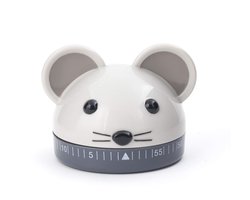 Ibenzoa® Grijze keukentimer in de vorm van een muis met luid alarmsignaal voor precisiekoken