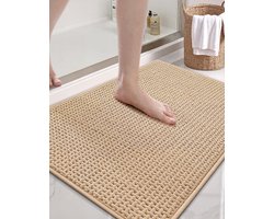 Ibenzoa® Grote absorberende antislip badmat van chenille, wasbaar en sneldrogend, ideaal voor badkamercomfort
