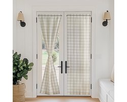Ibenzoa® Halftransparante gordijnenset met boho-patroon voor Franse deuren