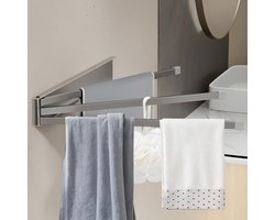 Ibenzoa® Handdoekhouder van roestvrij staal met 180 graden draaibare armen voor badkamer en keuken