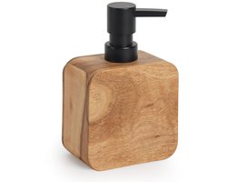 Ibenzoa® Handgemaakte Mangohouten Zeepdispenser voor Thuis, Hotels en Restaurants, Elegante Japanse Stijl