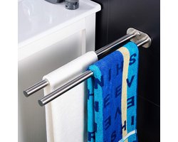 Ibenzoa® Hoogwaardige Twee-Armige Handdoekhouder Voor Badkamer Met Wandmontage En Modern Ontwerp