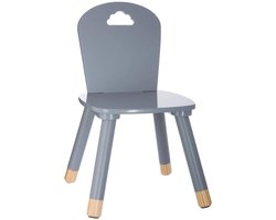 Ibenzoa® Kinderstoel Grijze Douceur met Comfortabele Zithoogte en Stevige MDF Constructie
