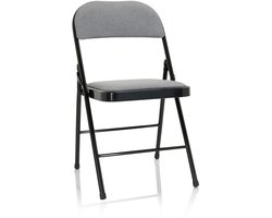 Ibenzoa® Klapstoel met Comfortabele Stoffen Bekleding voor Flexibel Gebruik in Diverse Ruimtes