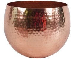 Ibenzoa® Metaal Bloempot Rechthoekig, Gerookt Koper, 22x18 cm