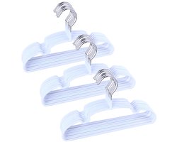 Ibenzoa® Metalen kledinghangers met antislip rubberen coating voor baby- en kinderkleding, set van 30, 30 cm