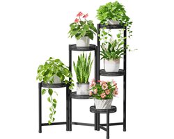 Ibenzoa® Metalen Plantenstandaard met 6 Verdiepingen voor Binnen en Buiten, Elegant en Ruimtebesparend Ontwerp