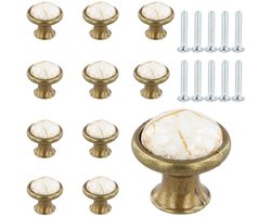Ibenzoa® Meubelknopset – Vintage Design met 33mm Diameter, Geschikt voor Diverse Meubels