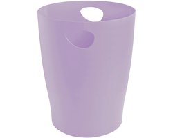 Ibenzoa® Moderne en Stijlvolle Prullenbak met Handgrepen - 15 Liter Capaciteit in Mauve