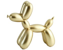 Ibenzoa® Moderne Gouden Ballonhond Sculptuur voor Woonkamer en Kantoor Decoratie