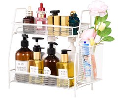 Ibenzoa® Multifunctionele Organizer voor Keuken, Badkamer en Slaapkamer met Praktisch Ontwerp en Mandje