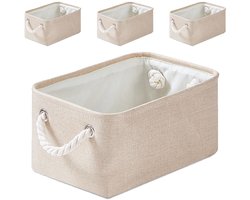 Ibenzoa® Multipurpose Opvouwbare Stoffen Opbergdozen met Katoenen Handgrepen voor Diverse Opslagbehoeften