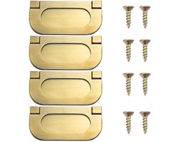 Ibenzoa® Onzichtbare meubelgrepen set met schroeven voor kasten, laden en kledingkasten in goudkleur