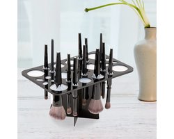 Ibenzoa® Opvouwbare Make-up Kwasten Droogstandaard met 28 Compartimenten voor Efficiënt Drogen en Opslaan