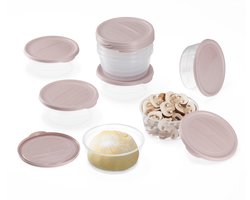 Ibenzoa® Pizzadeeg Fermentatie- en Opslagdozen Set van 10 met Roze Deksel voor Optimale Rijping