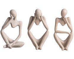 Ibenzoa® Realistische Abstracte Kunstsculpturen - Drie Stuks, Moderne Decoratie voor Woonkamer en Kantoor