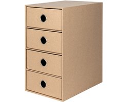 Ibenzoa® Robuuk Opbergbox met Lade, 4-delige Set – Stijlvol Kantooraccessoire voor Efficiënte Organisatie
