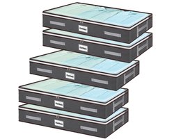 Ibenzoa® Ruime en Opvouwbare Opbergdozen voor Onder Het Bed met Sterke Ritssluitingen